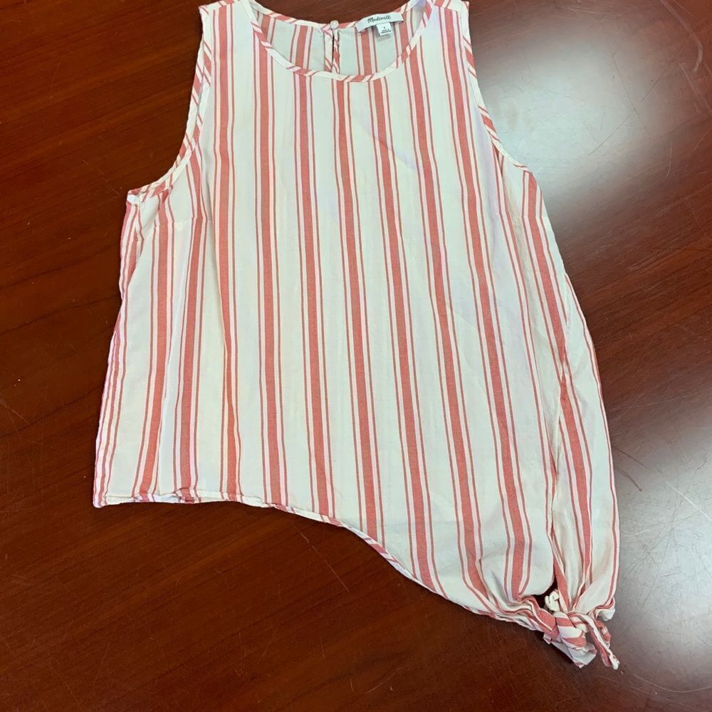 Madewell Striped Asymmetrical Tank sz S